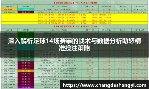 深入解析足球14场赛事的战术与数据分析助您精准投注策略